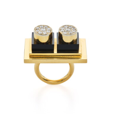 View full screen - View 1 of Lot 102. Double-Barreled Ring.