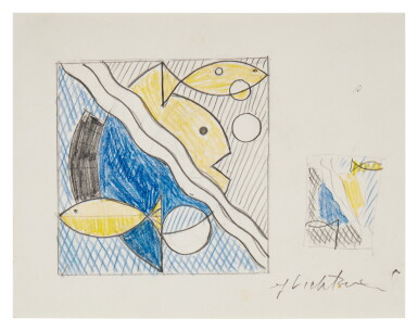 Modern Painting with Fishes (Study)
