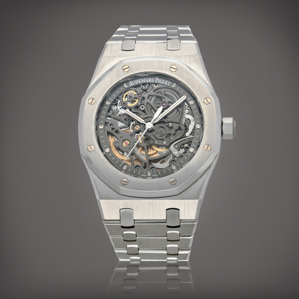 View full screen - View 1 of Lot 76. Royal Oak, Reference 15305ST.OO.1220ST.01 A stainless steel skeletonised wristwatch with bracelet Circa 2013 | 愛彼 | Royal Oak 型號 15305ST-O.1220ST.01 精鋼鏤空鍊帶腕錶,製作年份約 2013.
