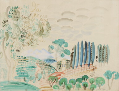 View full screen - View 1 of Lot 165. RAOUL DUFY | LA CHAPELLE NOTRE-DAME À GOLFE-JUAN.