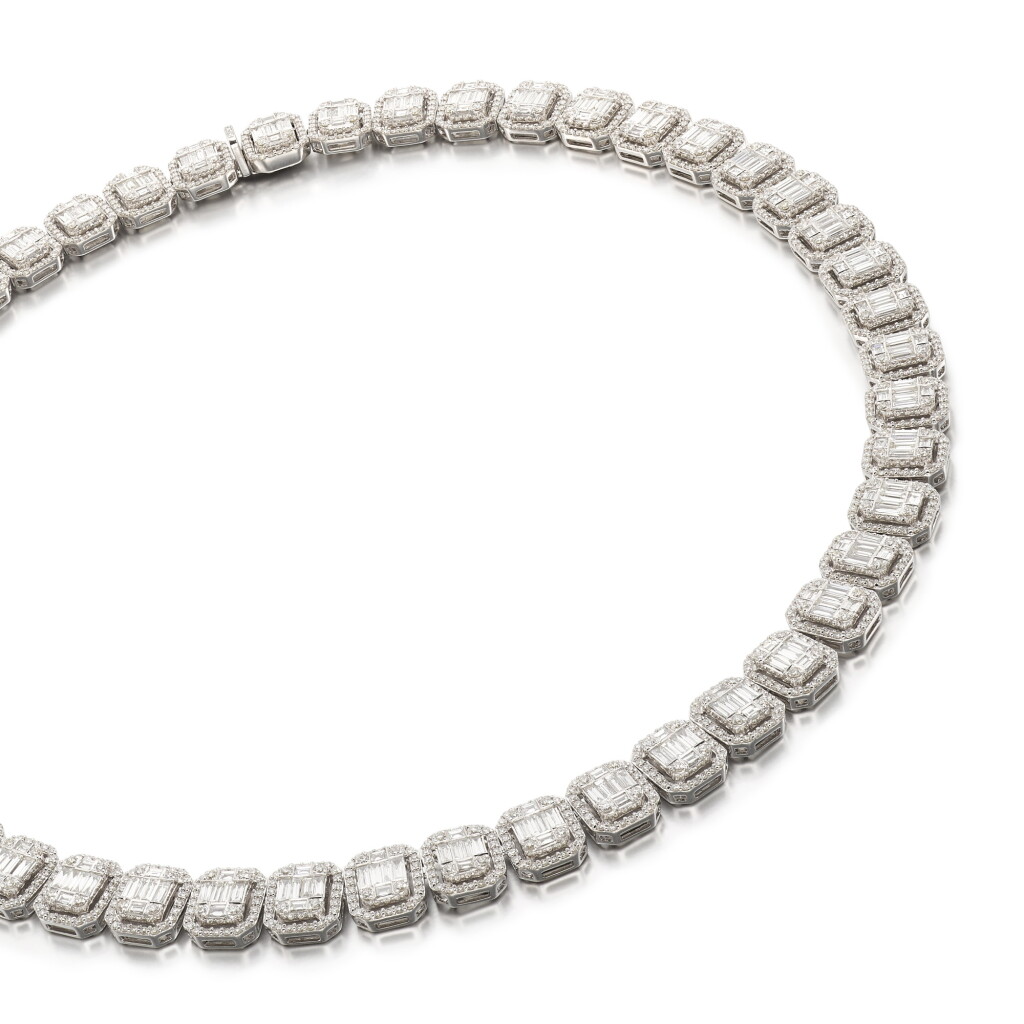 View full screen - View 1 of Lot 63. Diamond Necklace.