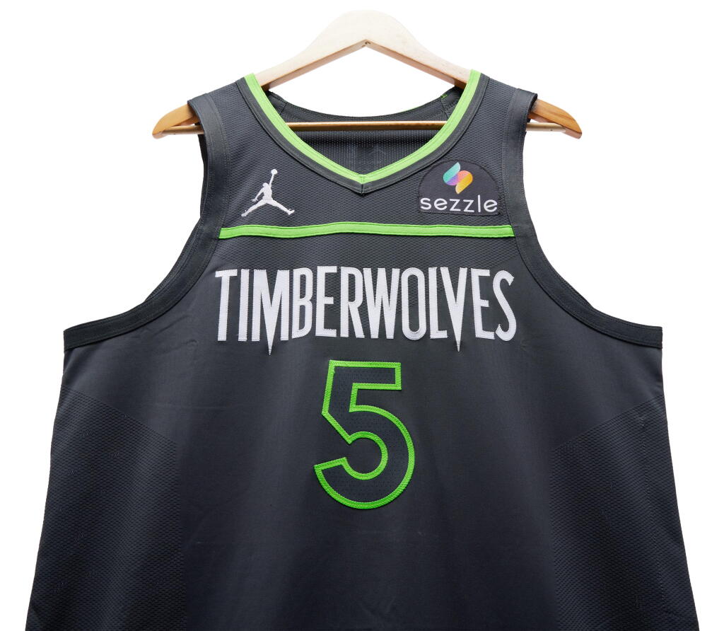 View full screen - View 1 of Lot 9. Anthony Edwards Minnesota Timberwolves 2024-2025 Emirates NBA Cup Game Worn Statement Edition Jersey | Double-Double | Matched to 2 Games .