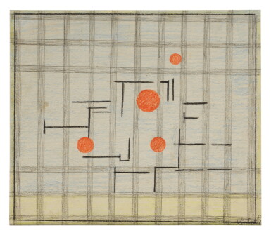 View full screen - View 1 of Lot 6. ILYA KABAKOV | GEOMETRIC COMPOSITION WITH FOUR RED DOTS.