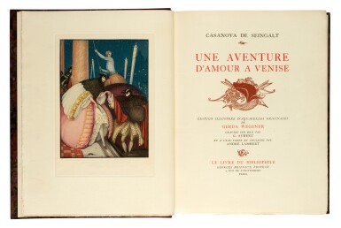 View full screen - View 1 of Lot 48. CASANOVA | Une aventure d'amour à Venise, 1927, illustrated by Wegener.