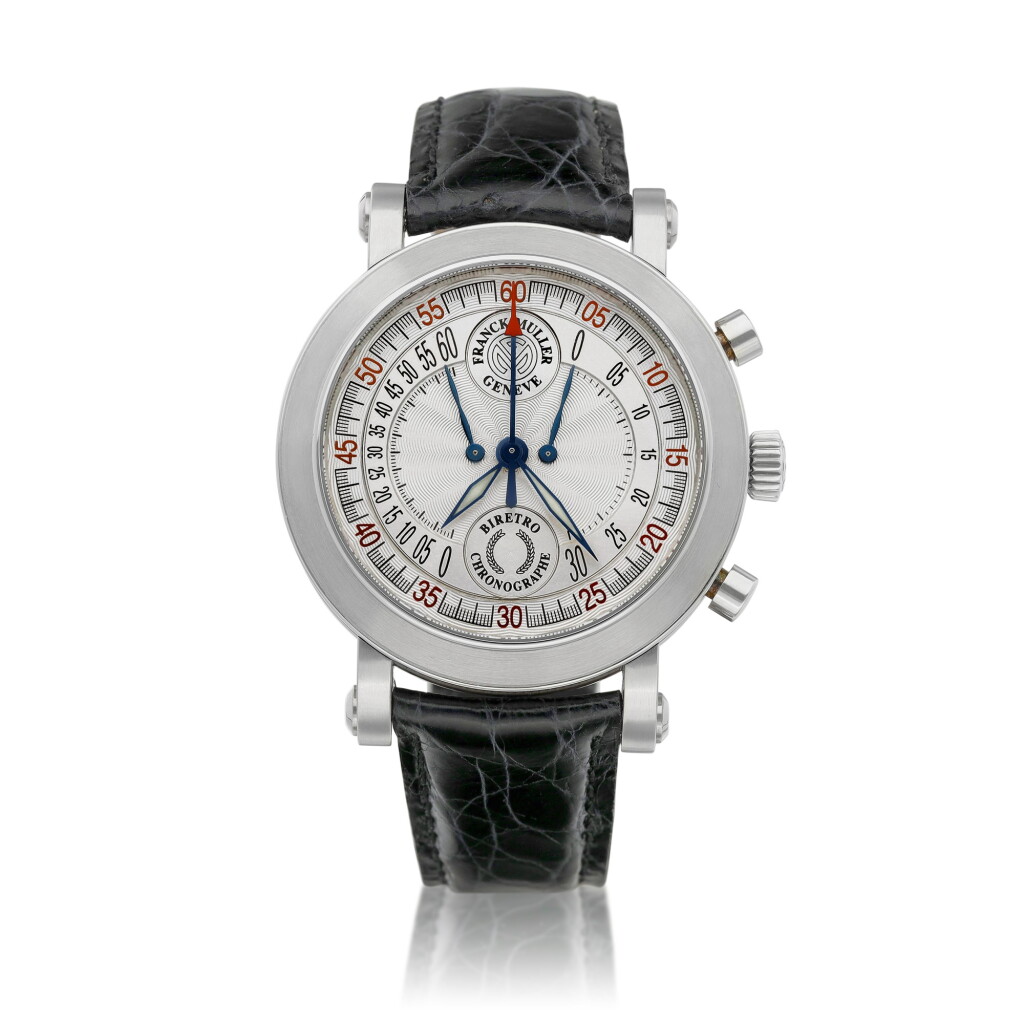 View full screen - View 1 of Lot 8035. Biretro Chronographe, Reference 7000 CC B | A stainless steel chronograph wristwatch with retrograde seconds and chronograph register, Circa 2000 | Biretro Chronographe 型號7000 CC B | 精鋼計時腕錶,備逆跳秒及計時小錶盤,約2000年製.