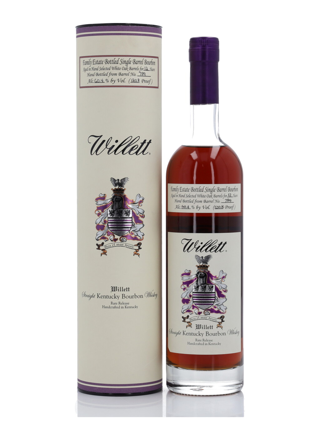 View full screen - View 1 of Lot 522. Willett Family Estate Single Barrel Bourbon #789 12 Year Old 120.8 Proof NV (1 Bottle 70cl).