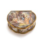 An enamel snuff box with gilt-metal mounts, late 19th century | Tabatière en émail avec montures en métal doré, fin du XIXe siècle
