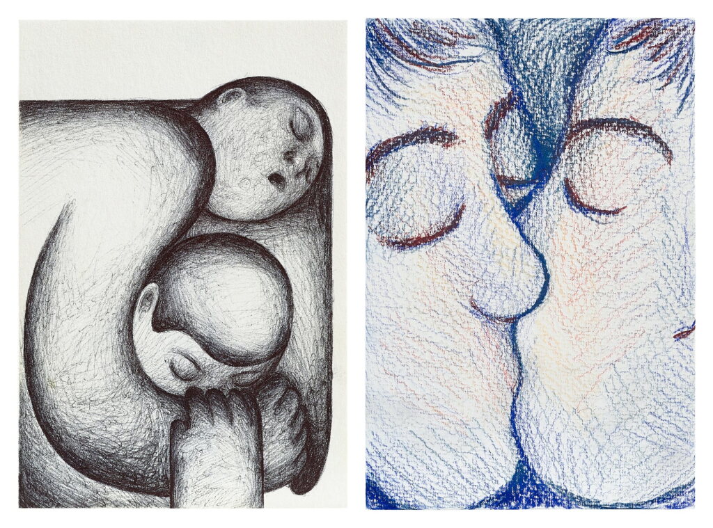 View full screen - View 1 of Lot 3079. i. Boys Asleep / ii. Blue Songs are Like Tattoos (Two Works) | i. 熟睡的男孩們 /ii. 藍調就如紋身(兩幅作品).
