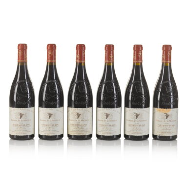 View full screen - View 1 of Lot 715. Châteauneuf du Pape, Cuvée de la Reine des Bois 1998 and 2000 from Domaine de la Mordorée (12 BT).