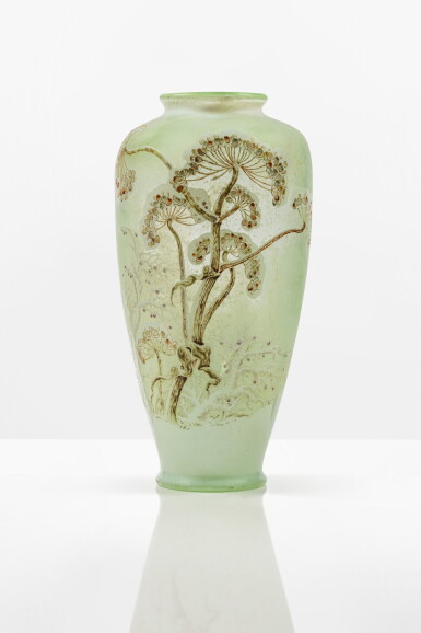 View full screen - View 1 of Lot 40. Et les hyvers toujours nous préparent des fleurs vase, circa 1900.
