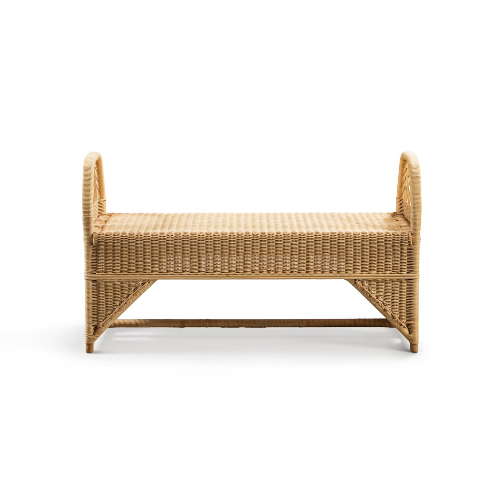 View full screen - View 1 of Lot 95. A rattan bench.