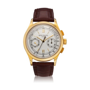 View full screen - View 1 of Lot 355. Reference 5170 A yellow gold chronograph wristwatch with pulsation scale, Made in 2011 .
