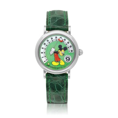 View full screen - View 1 of Lot 8077. Retro, Reference G.3622 | A stainless steel jumping hour wristwatch with retrograde minutes and mother-of-pearl dial, Circa 1997 | Retro 型號G.3622 | 精鋼跳時腕錶,備逆跳分鐘及珠母貝錶盤,約1997年製.