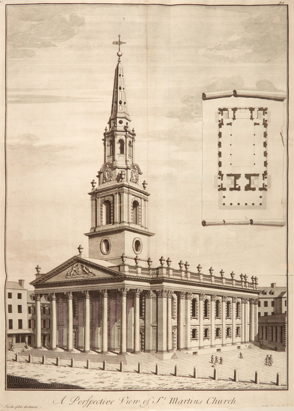 View full screen - View 1 of Lot 19. James Gibbs | A book of architecture, 1739.