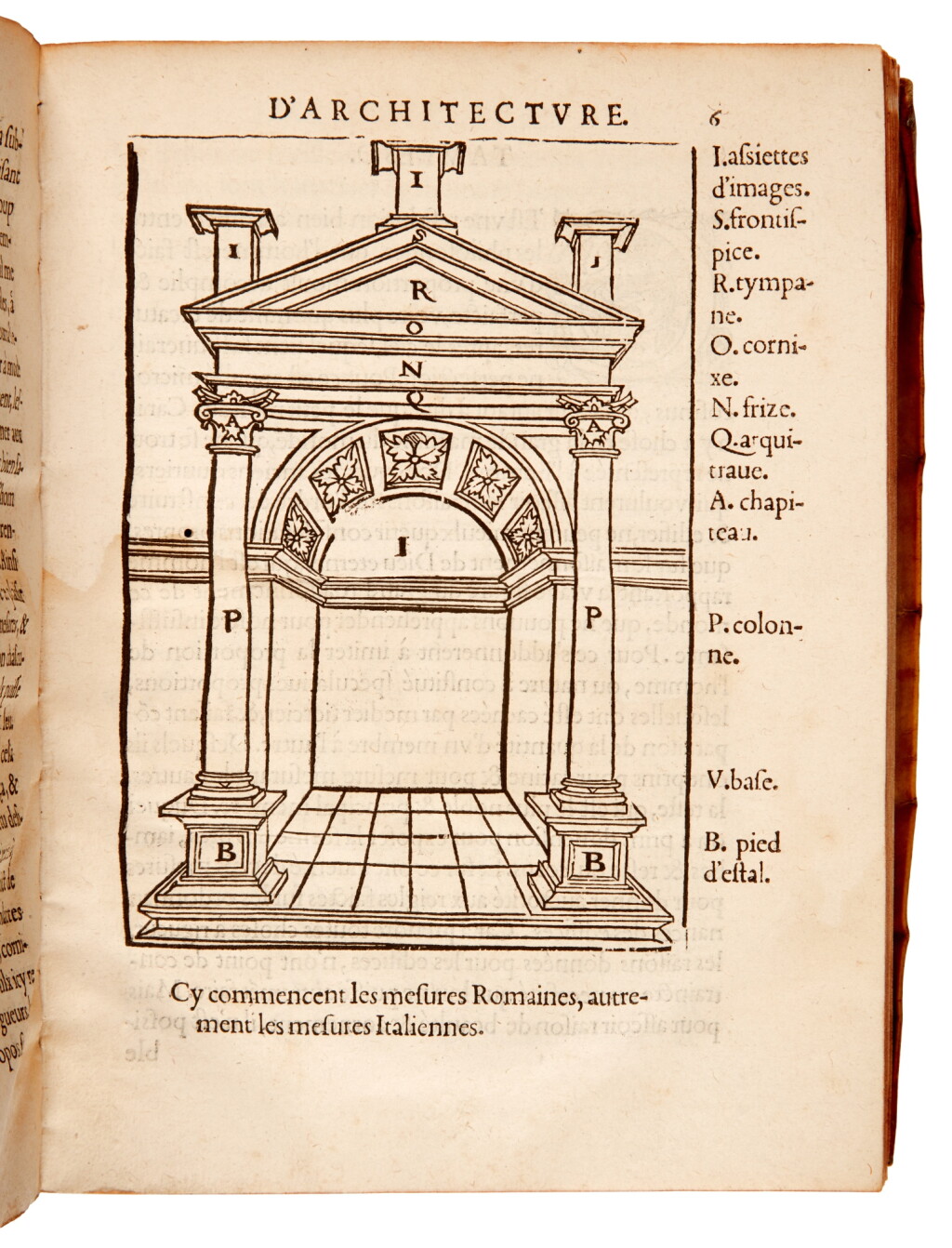 View full screen - View 1 of Lot 593. Sagredo, Raison d'architecture antique, Paris, 1555, contemporary limp vellum gilt with HD stamp.