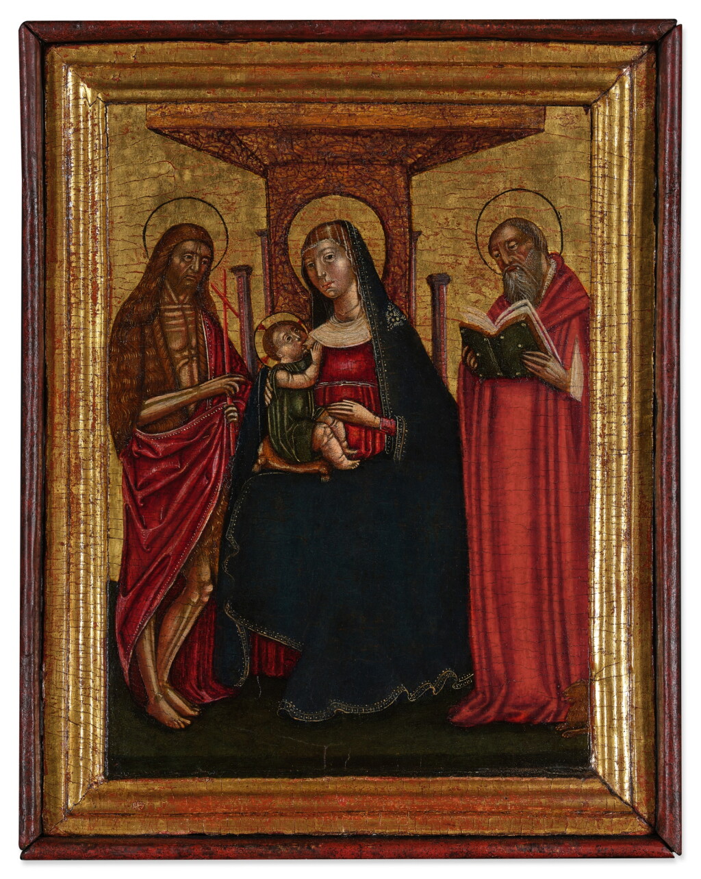 View full screen - View 1 of Lot 447. Madonna and Child with Saints John the Baptist and Jerome.