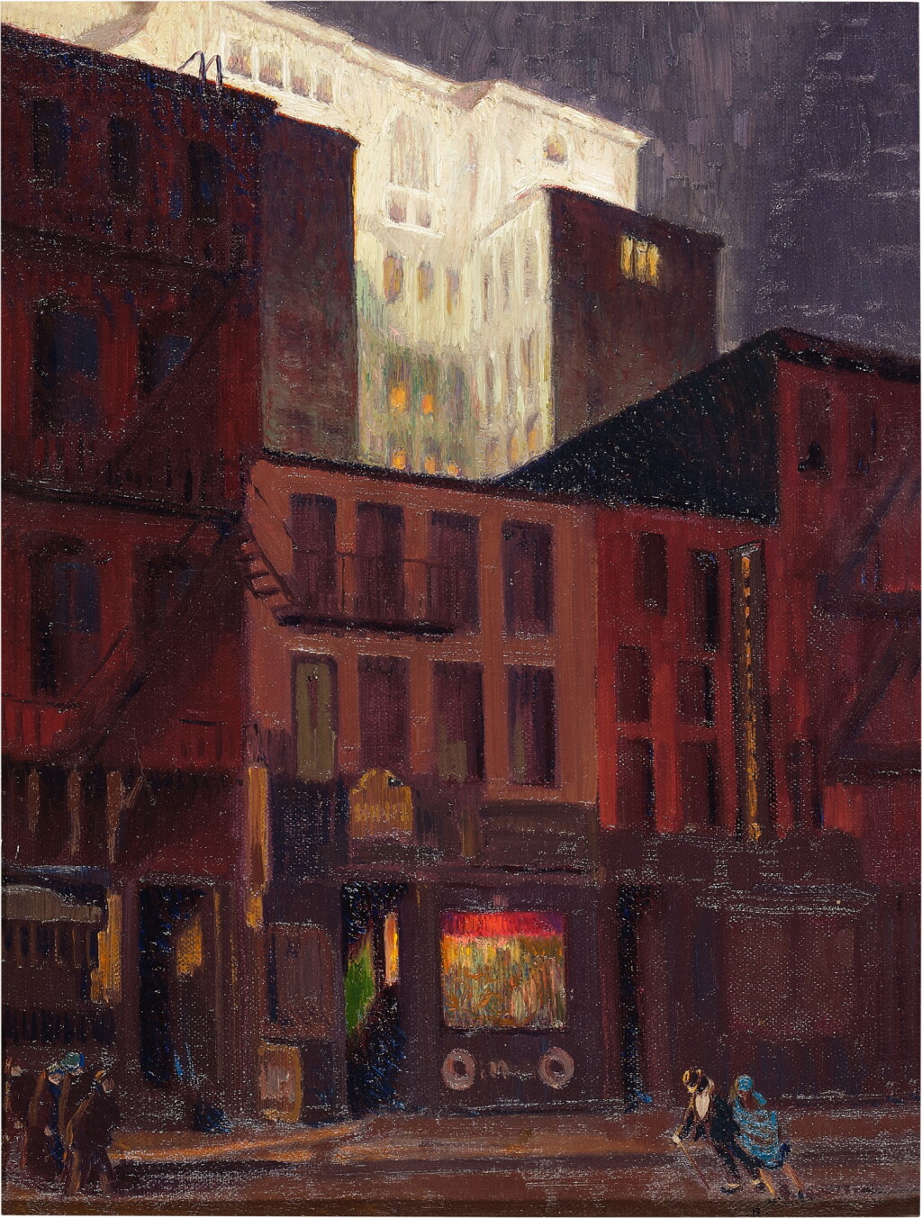 View full screen - View 1 of Lot 495. Night Scene.