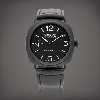 View full screen - View 1 of Lot 8855. Radiomir 'Black Seal', Reference PAM00292 | A black ceramic and stainless steel wristwatch, Circa 2008 | 沛納海 | Radiomir 'Black Seal' 型號 PAM00292 | 黑色陶瓷及精鋼腕錶,約2008年製.