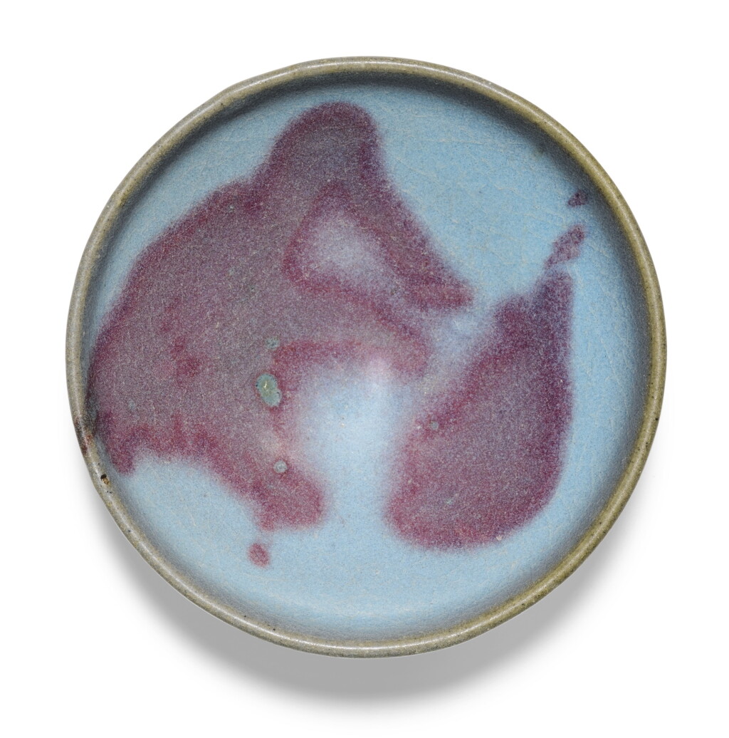 View full screen - View 1 of Lot 133. A FINE AND RARE PURPLE-SPLASHED ’JUN‘ BOWL NORTHERN SONG/JIN DYNASTY | 北宋/金 鈞窰藍釉紫斑小盌.