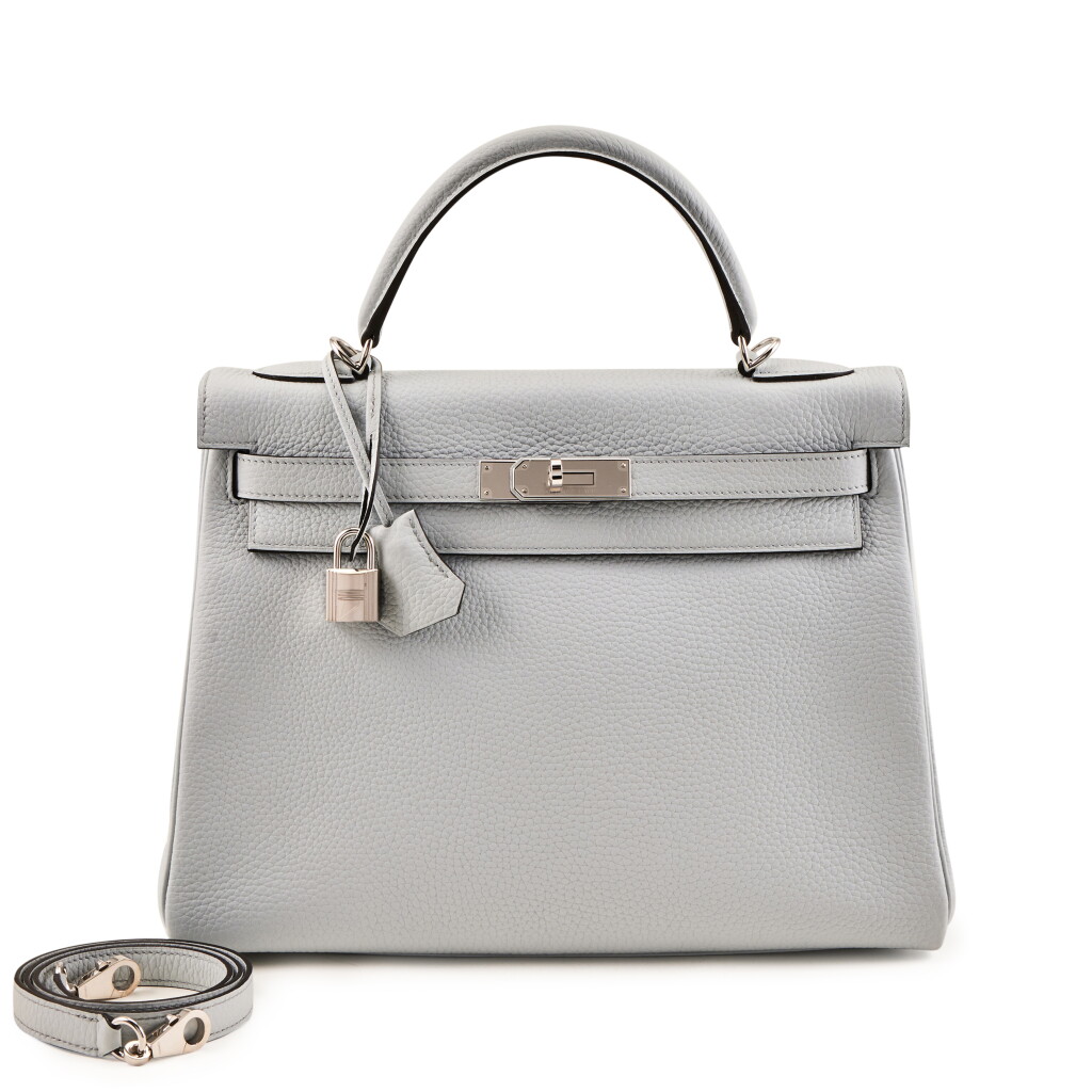 View full screen - View 1 of Lot 108. Bleu Brume Togo Kelly 32 Retourné Palladium Hardware, 2020.