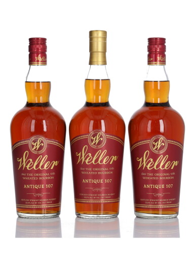 View full screen - View 1 of Lot 446. Weller Antique 107 Proof NV (3 Bottles 75cl).