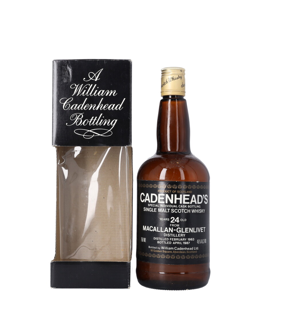 View full screen - View 1 of Lot 5203. Macallan Glenlivet Cadenhead's Dumpy 24 Year Old 46.0 abv 1963 (1 BT75).