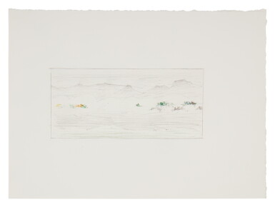 View full screen - View 1 of Lot 590. Treetops Through the Fog (Study).