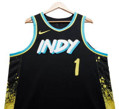 View full screen - View 1 of Lot 154. Obi Toppin Indiana Pacers 2023-2024 In-Season Tournament Quarterfinals Game Worn City Edition Jersey.