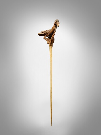 View full screen - View 1 of Lot 31. Iatmul Cassowary Bone Lime Stick, Middle Sepik River, East Sepik Province, Papua New Guinea.