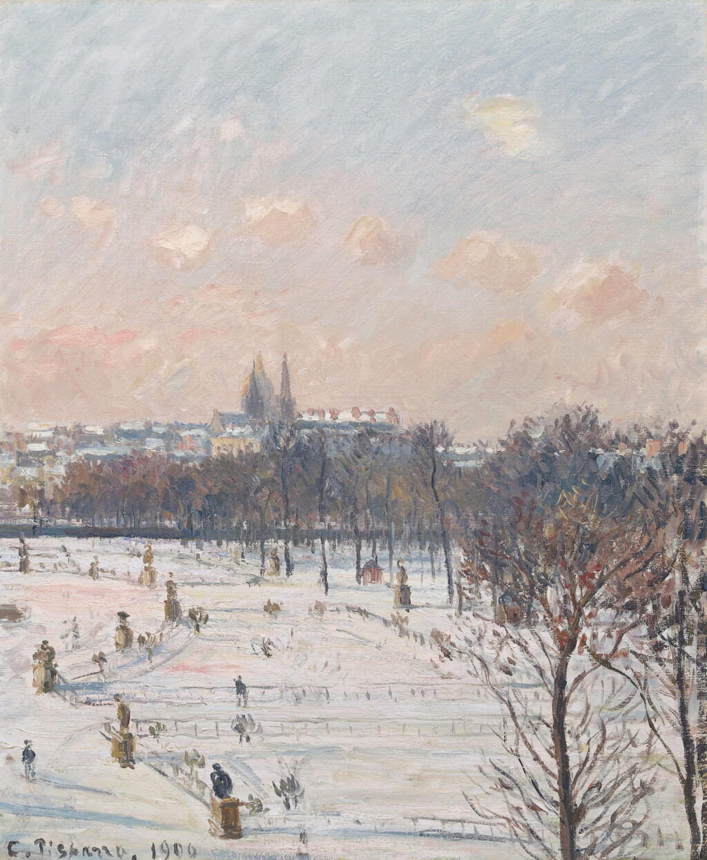 View full screen - View 1 of Lot 138. Le Jardin des Tuileries, effet de neige.