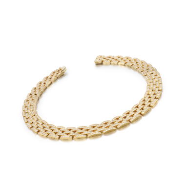 View full screen - View 1 of Lot 208. Diamond necklace, Maillon Panther | Collier in diamanti Maillon Panther .