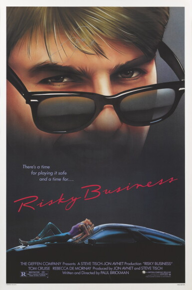 View full screen - View 1 of Lot 251. RISKY BUSINESS (1983) POSTER, US, SIGNED BY TOM CRUISE.