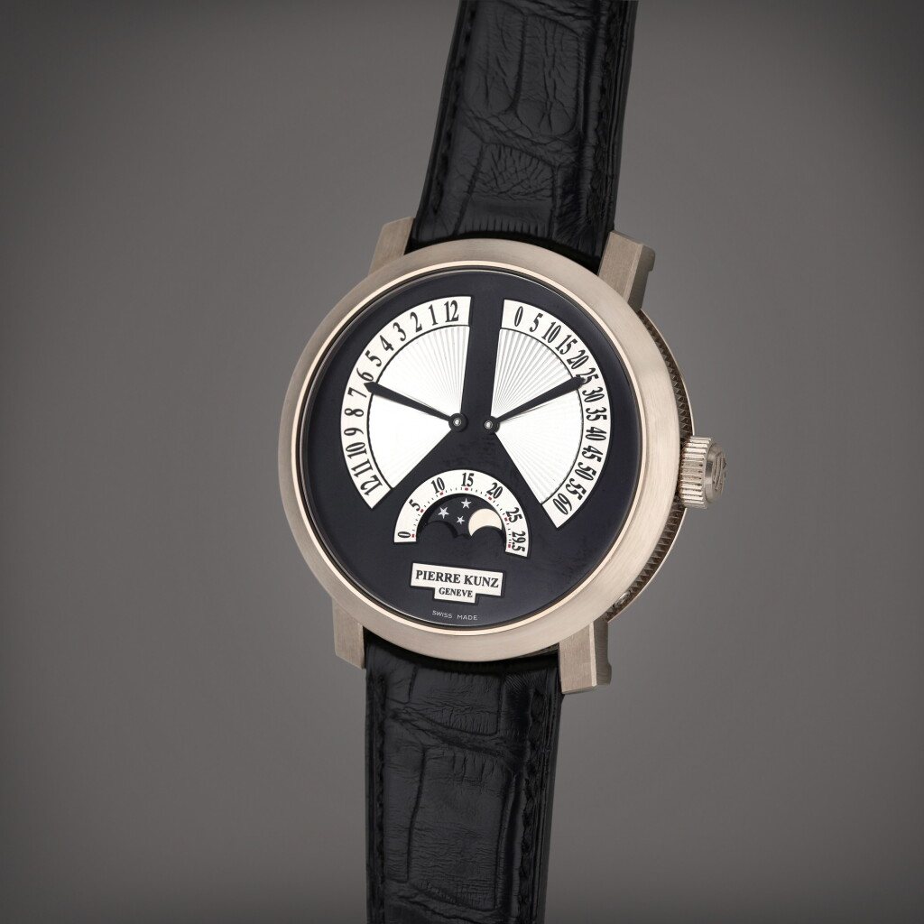 View full screen - View 1 of Lot 71. Reference PKA 004 HMRL | A white gold automatic bi-retrograde wristwatch with moon phases, Circa 2005.