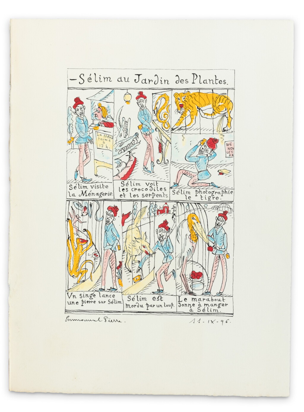 View full screen - View 1 of Lot 428. Marabouts de Paris. 1988. 1/12 hors commerce avec dessin original. Joint : 4 illustrés.