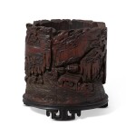 A carved and inscribed bamboo 'Red Cliffs' brushpot, Dated Jiaqing xinyou year, corresponding to 1801