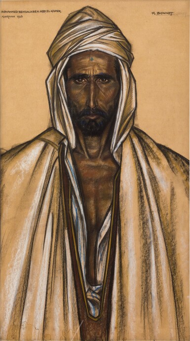 View full screen - View 1 of Lot 511. Rudolf Bonnet 魯道夫·邦尼 | Portrait of Mohammed Bensalaben Abdel Kader 肖像穆罕默德Bensalaben Abdel Kader.