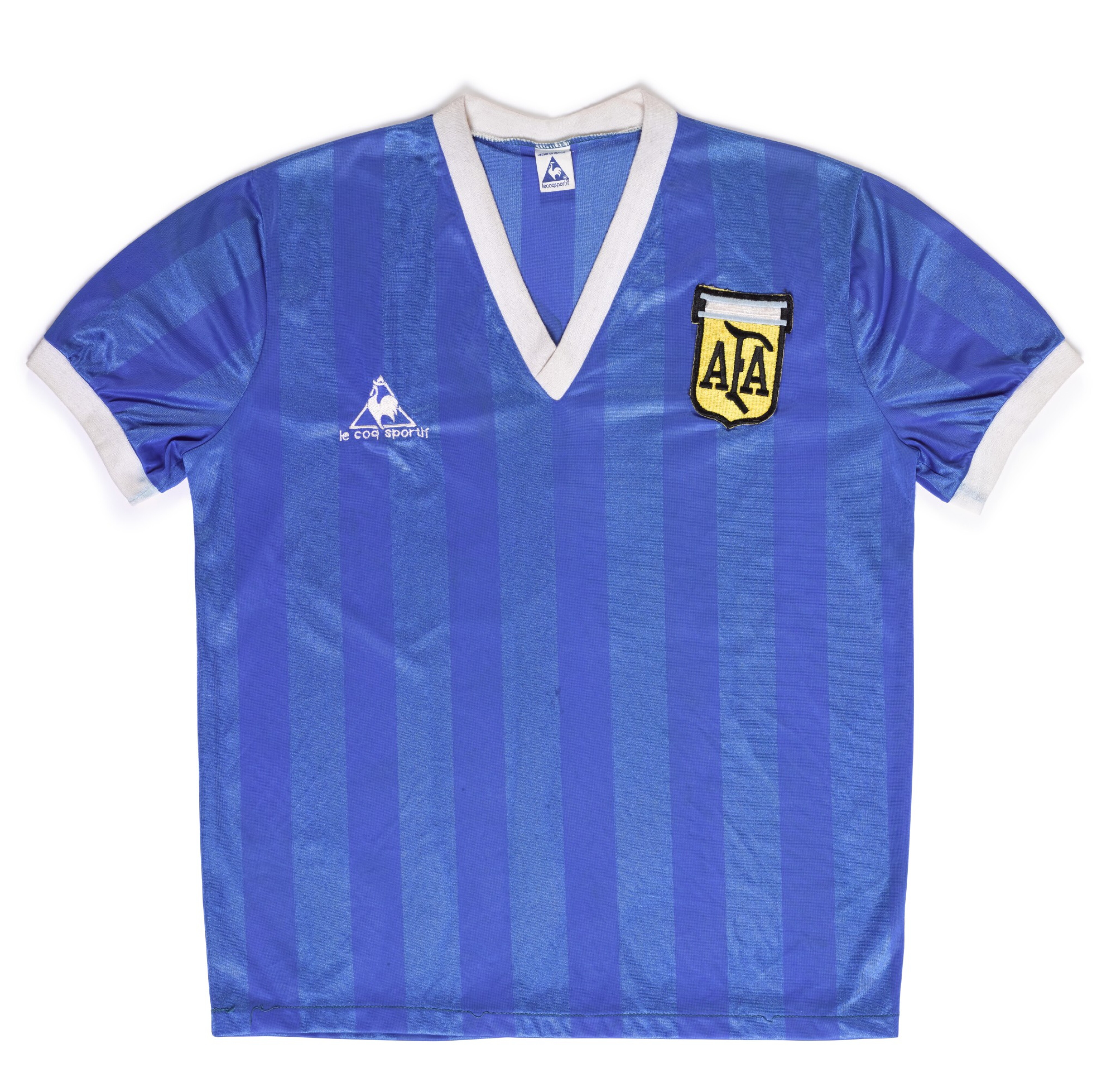 Diego Maradona's match-worn 1986 World Cup shirt from the 'Hand of God' match