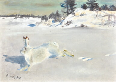 View full screen - View 1 of Lot 26. BRUNO LILJEFORS | White Hare in the Snow.