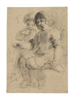 Two seated children
