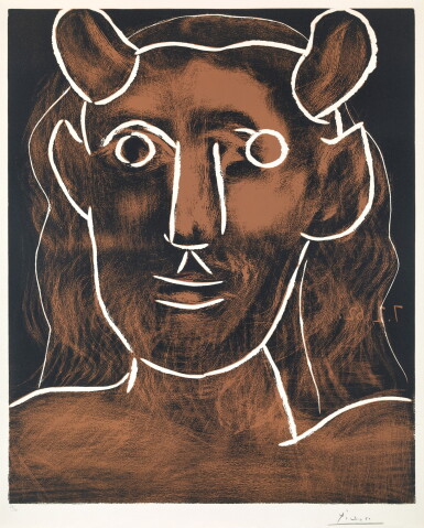 View full screen - View 1 of Lot 141. PABLO PICASSO | TÊTE DE FAUNE (B. 1094; BA. 1291; PP. L-110).