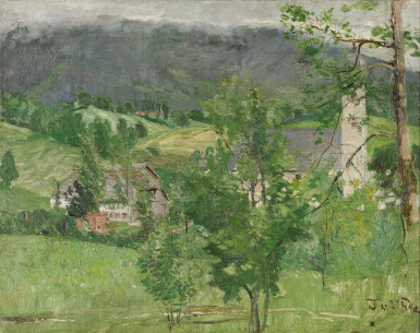View full screen - View 1 of Lot 36. FRITZ VON UHDE | Rottach on Lake Tegernsee .