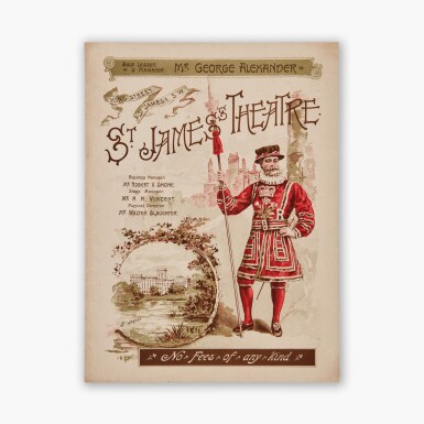 View full screen - View 1 of Lot 111. Oscar Wilde | Two theatre programmes for the first production of The Importance of Being Earnest, 1895.