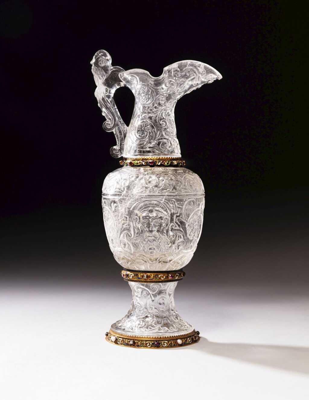 View full screen - View 1 of Lot 161. An Austrian silver-mounted rock-crystal ewer, Hermann Böhm, Vienna, late 19th century.