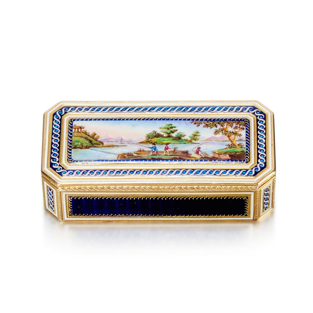 View full screen - View 1 of Lot 462. A Gold and Enamel Snuff Box, German, 1790/1795.