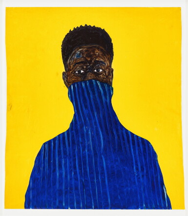 View full screen - View 1 of Lot 351. Amoako Boafo 阿莫阿科・博阿佛 | Blue Pullover 藍色套頭衫.