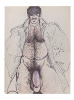 Erotic, sketch of a man, circa 1985