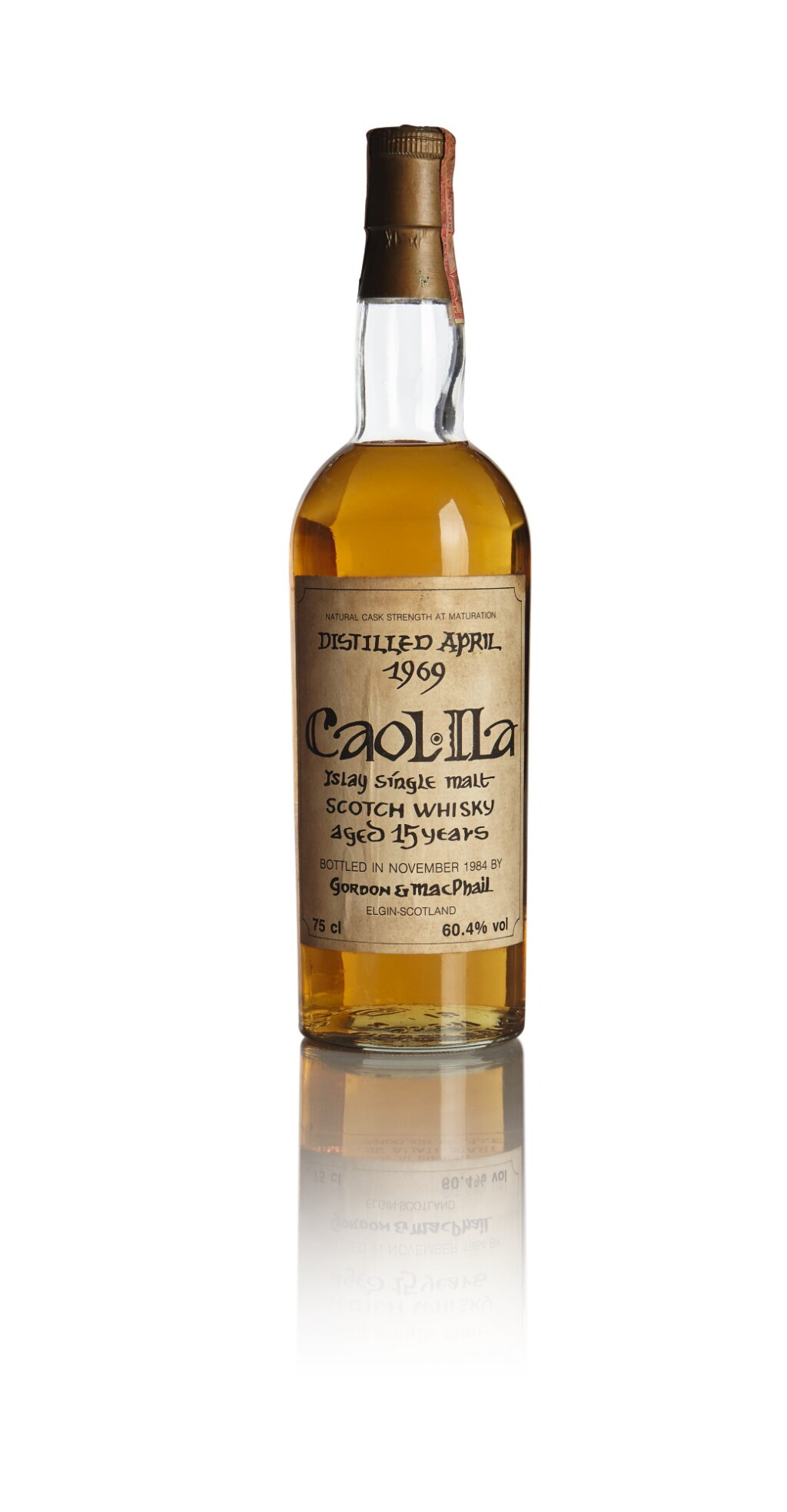 View full screen - View 1 of Lot 336. CAOL ILA GORDON & MACPHAIL INTERTRADE CELTIC LABEL 15 YEAR OLD 60.4 ABV 1969 .