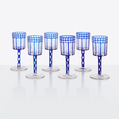 View full screen - View 1 of Lot 54. Set of Six Wine Glasses.