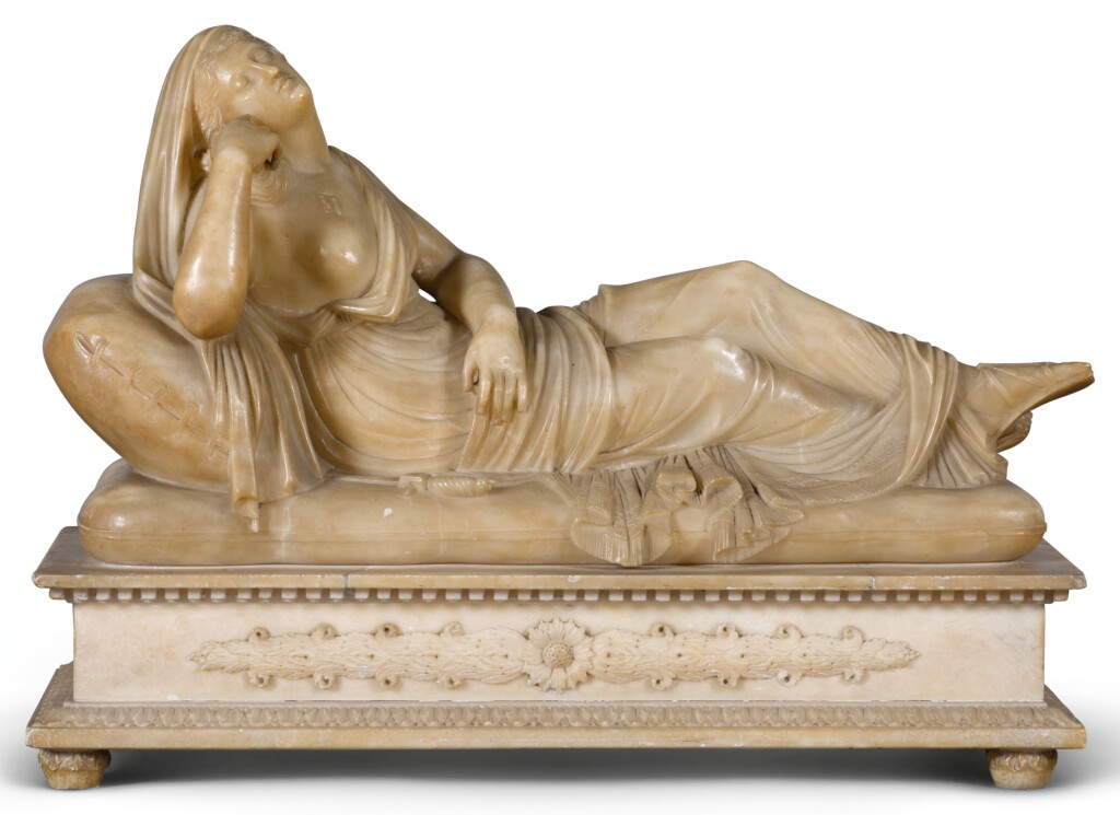 View full screen - View 1 of Lot 17. ITALIAN, LATE 18TH CENTURY AFTER THE ANTIQUE | Lucretia as the Sleeping Ariadne.