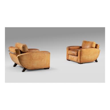 View full screen - View 1 of Lot 14. MICHEL ROUX-SPITZ | PAIR OF ARMCHAIRS.